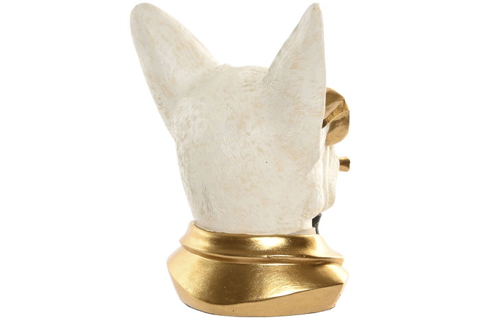 DKD Home Decor Figura de Resina Surtida de 3 Piezas, Blanco y Dorado