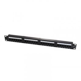 WP Patch Panel Cat.6a UTP 1U 19" 24 Puertos RJ45 Negro - Panel de Conexiones de Red