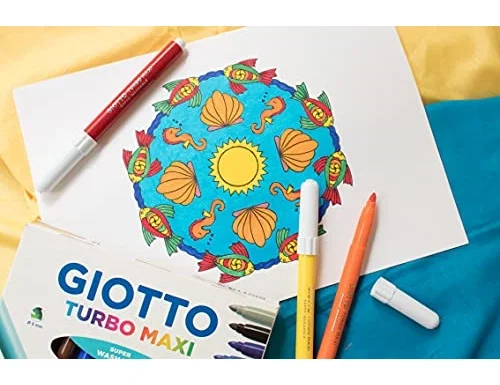 Giotto Turbo Maxi Estuche de 24 Rotuladores Surtidos Multicolor