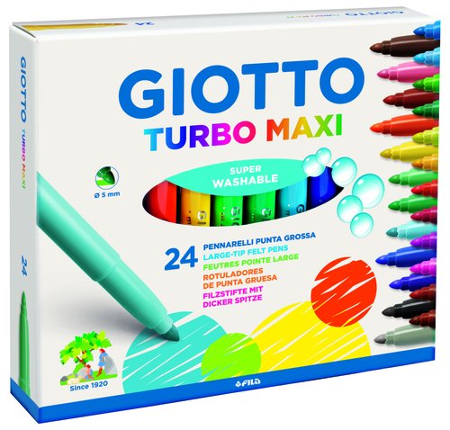 Giotto Turbo Maxi Estuche de 24 Rotuladores Multicolor Giotto Turbo Maxi Estuche de 24 Rotuladores Multicolor