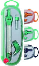 Compas Escolar Una Pata Articulada Con Adaptador Y Mina