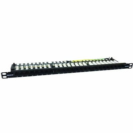 Phasak PU 4811 Patch Panel 24 Puertos Cat.6A Slim 0.5U Negro