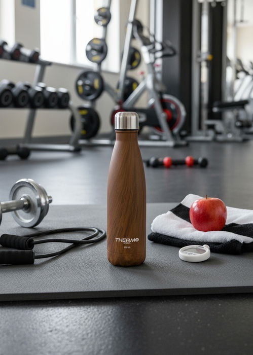 Inde Botella Termo Wood 500 ml Thermosport con Tapa de Roscas - 7x27 cm, 260 g (12 Unidades) Inde Botella Termo Wood 500 ml Thermosport con Tapa de Roscas - 7x27 cm, 260 g (12 Unidades)