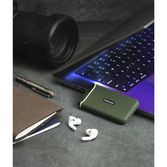 Transcend ESD380C 1 TB SSD Externo USB 3.2 Gen 2x2 Verde