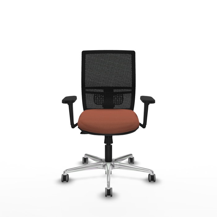 PIQUERAS Y CRESPO Silla de oficina Yunquera con mecanismo Sincro/Traslack Marrón y Negro