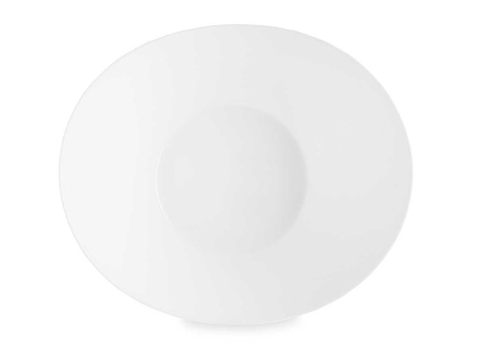 Vivalto Bol Opal Blanco Mediano 23 cm - Cuenco de Vidrio 22.5x21x9 cm para Presentación (Set de 24)