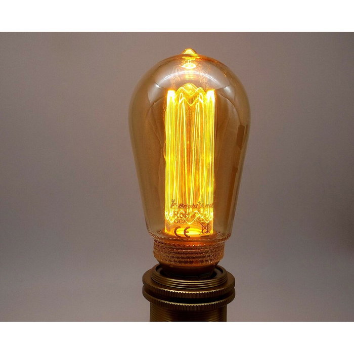 Fbright Bombilla LED Decorativa Edison ST64 Ámbar E27 4W 200lm 1800K