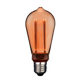 Fbright Bombilla LED ST64 Edison Decorativa E27 4W 200 lm 1800K Luz Cálida Ø64 x 142 mm