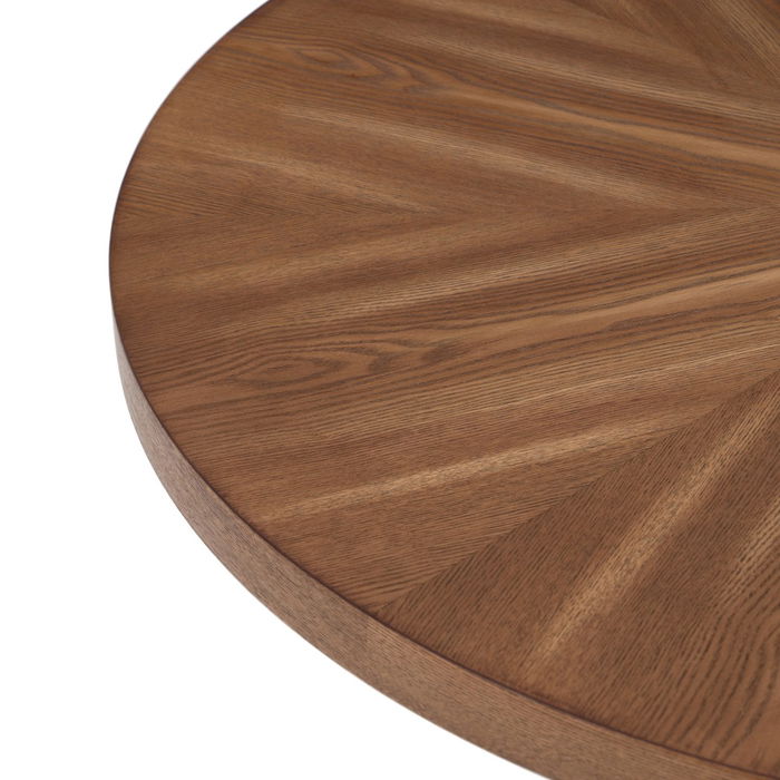 Mesa Comedor Natural-Negro Dm-Metal 100 X 100 X 76 cm