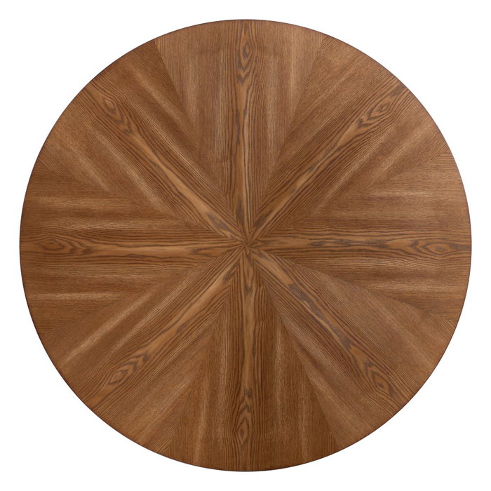 Mesa Comedor Natural-Negro Dm-Metal 100 X 100 X 76 cm