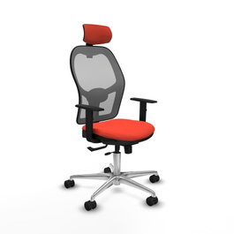 PIQUERAS Y CRESPO Silla de oficina Jorquera Naranja y Gris