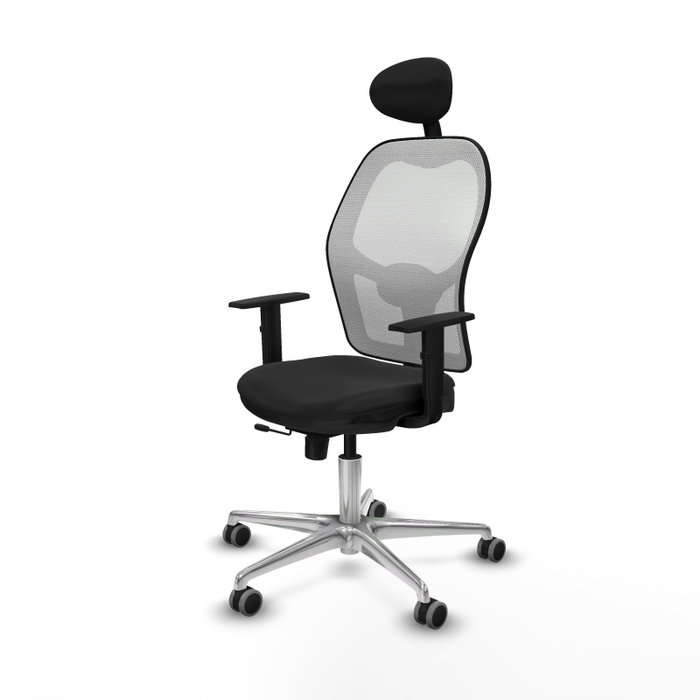 PIQUERAS Y CRESPO Silla de oficina Jorquera con mecanismo Sincro/Traslack, Similpiel Negro y Malla Blanco PIQUERAS Y CRESPO Silla de oficina Jorquera con mecanismo Sincro/Traslack, Similpiel Negro y Malla Blanco