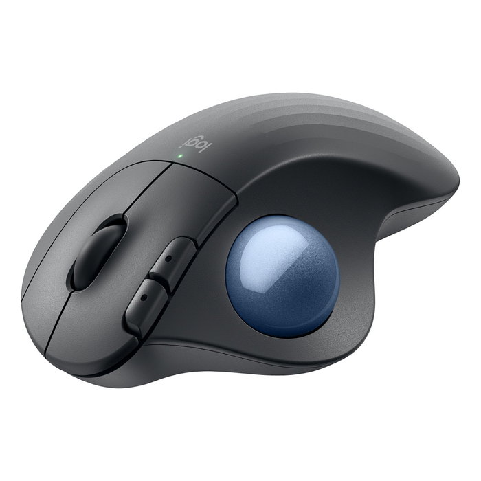 Logitech ERGO M575S Trackball Inalámbrico Ergonómico, Grafito y Azul