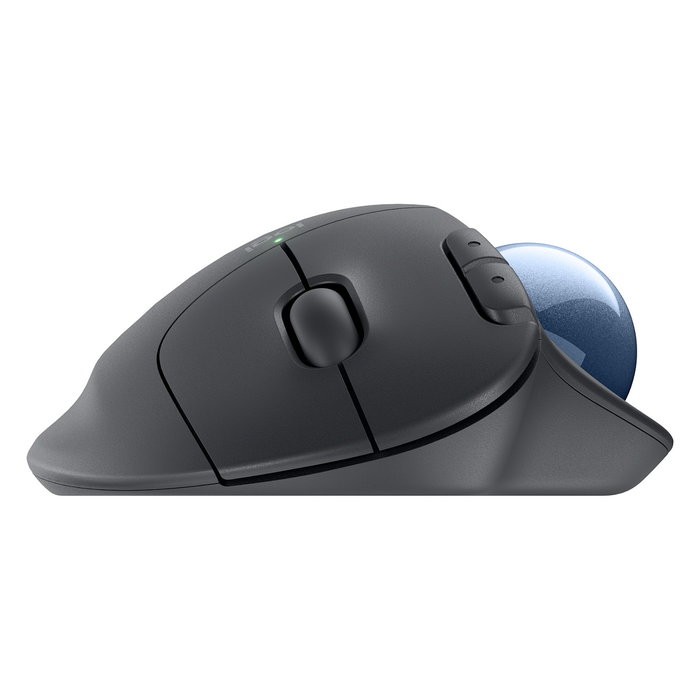 Logitech ERGO M575S Trackball Inalámbrico Ergonómico, Grafito y Azul