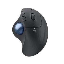 Logitech ERGO M575S Trackball Inalámbrico Ergonómico, Grafito y Azul