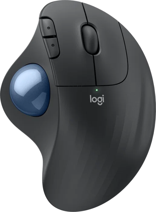 Logitech ERGO M575S Ratón trackball ergonómico inalámbrico Grafito y Azul Logitech ERGO M575S Ratón trackball ergonómico inalámbrico Grafito y Azul