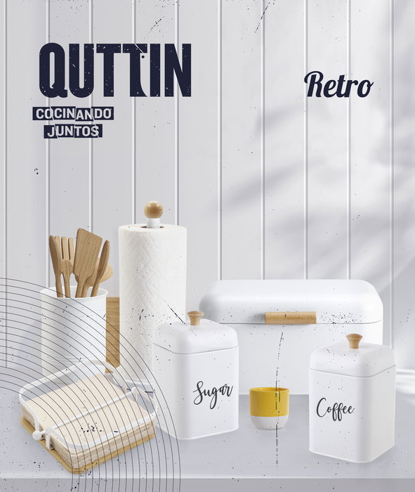 Quttin Panera Metal Retro 42.5 x 23 x 16.5 cm (3 Unidades)
