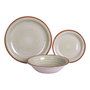 DKD Home Decor Set de Vajilla Mixto 18 Piezas de Gres Ámbar