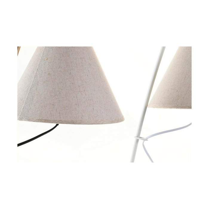 DKD Home Decor Lámpara de Sobremesa Metal y Lino, Surtido de 2 Unidades