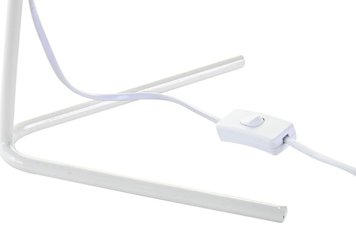 DKD Home Decor Lámpara Sobremesa Moderno Dorado Blanco Beige Metal Lino 31 x 57 x 25 cm (2 Unidades)