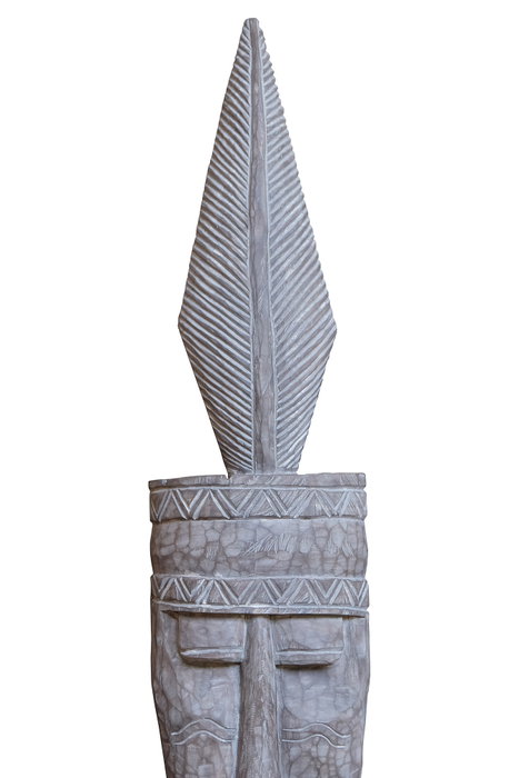 DKD Home Decor Figura Suar Hierro Máscara Tribal 27x40x200 cm