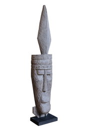 DKD Home Decor Figura Suar Hierro Máscara Tribal 27x40x200 cm