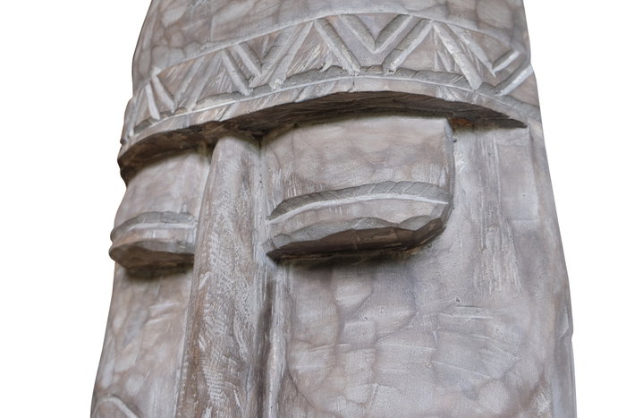 DKD Home Decor Figura Suar Hierro Máscara Tribal 27x40x200 cm