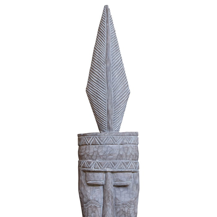 DKD Home Decor Figura Suar Hierro Máscara Tribal 27x40x200 cm