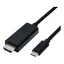 ROLINE Adaptador USB Tipo C a HDMI 11.04.5842, 3 m, Negro