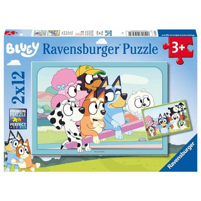 Ravensburger Puzzle Bluey 2x12 piezas Ravensburger Puzzle Bluey 2x12 piezas