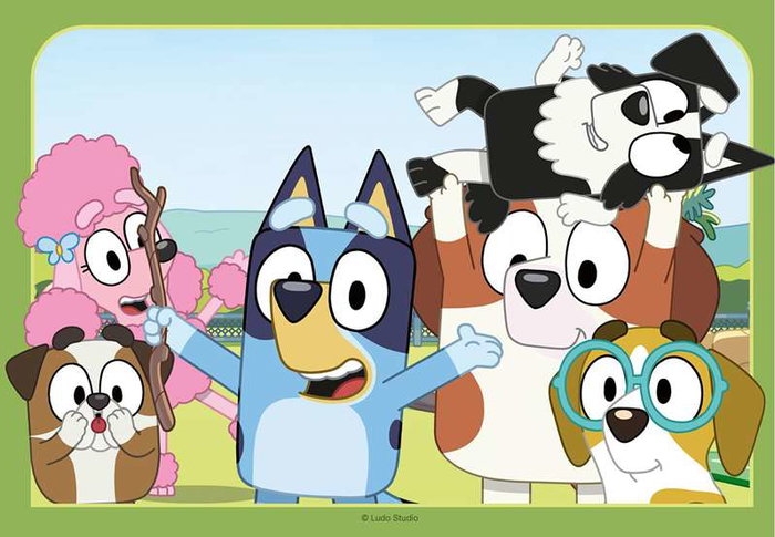 Ravensburger Puzzle 2x12 Piezas Bluey - Juego Multilingüe (Alemán, Inglés, Francés, Español, Italiano, Neerlandés) - Recomendado +3 Años