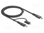 DeLOCK Cable USB 2 en 1 de 1 m con USB Type-C y Lightning para iPhone y iPad de 60 W