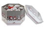 DKD Home Decor Set de 14 Bolas de Decoración con Gnomo Gris y Rojo