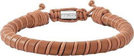 Police PJ26486BLC.03 Pulsera de Cuero Marrón