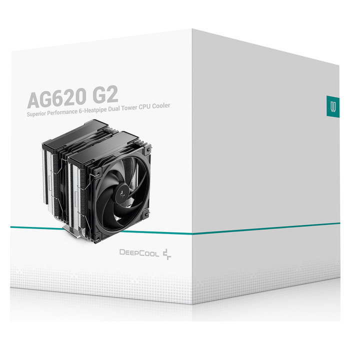 DeepCool AG620 G2 Refrigerador de aire para CPU, Dual Ventilador de 120 mm, Soportes LGA 1851/1700/AM4/AM5, Negro