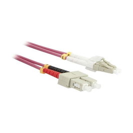 Synergy21 Patchcord de fibra LWL de 2 fibras, 0,5m, LC-SC, OM4, 50/125um, AD=3mm