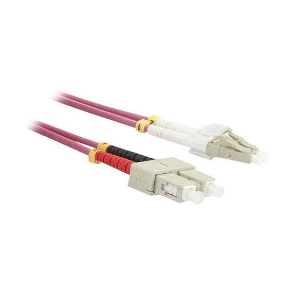 Synergy21 Patchcord de fibra LWL de 2 fibras, 0,5m, LC-SC, OM4, 50/125um, AD=3mm Synergy21 Patchcord de fibra LWL de 2 fibras, 0,5m, LC-SC, OM4, 50/125um, AD=3mm