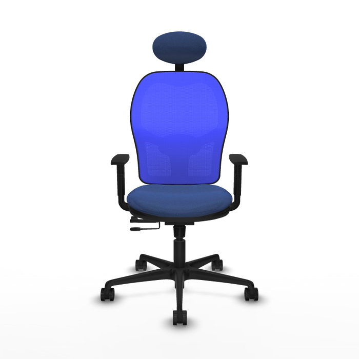 PIQUERAS Y CRESPO Silla de oficina Jorquera Azul marino y Azul con mecanismo Sincro/Traslack