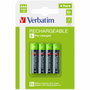 Verbatim Baterías Recargables AAA HR03 950mAh 1,2V NiMH Pack de 4