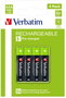 Verbatim Baterías Recargables AAA HR03 950mAh 1,2V NiMH Pack de 4