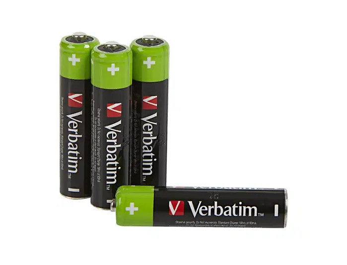 Verbatim Baterías Recargables AAA HR03 950mAh 1,2V NiMH Pack de 4 Verbatim Baterías Recargables AAA HR03 950mAh 1,2V NiMH Pack de 4