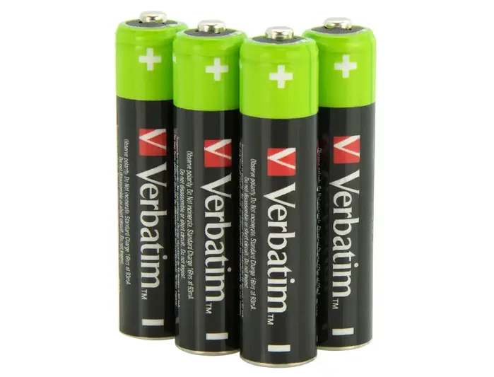 Verbatim Baterías Recargables AAA HR03 950mAh 1,2V NiMH Pack de 4 Verbatim Baterías Recargables AAA HR03 950mAh 1,2V NiMH Pack de 4