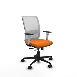 PIQUERAS Y CRESPO Silla de oficina Haches Naranja y Blanco