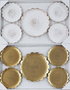 DKD Home Decor Set de 5 Piezas de Decoración de Pared Decape Blanco y Dorado