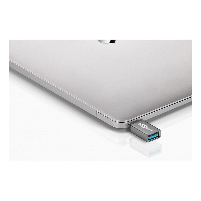 Goobay 56621 Adaptador USB-C a USB-A 3.2 Gen 1, Conector Macho USB-C > Hembra USB 3.0, 5 Gbps, Color Gris
