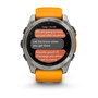 Garmin Fenix 8 Sapphire 010-02905-11 Reloj Deportivo GPS, Color Gris/Naranja, Talla L