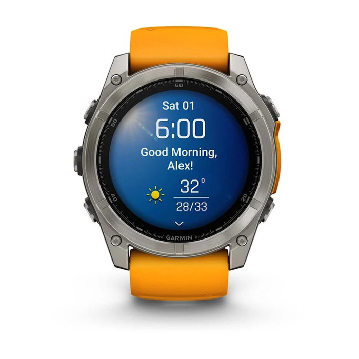 Garmin Fenix 8 Sapphire 010-02905-11 Reloj Deportivo GPS, Color Gris/Naranja, Talla L Garmin Fenix 8 Sapphire 010-02905-11 Reloj Deportivo GPS, Color Gris/Naranja, Talla L