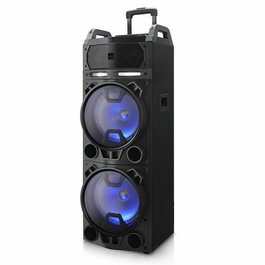 Aiwa Karaoke portátil KBTUS-900 Negro 100W RMS Bluetooth USB M-SD AUX IN 2 Micrófonos LED
