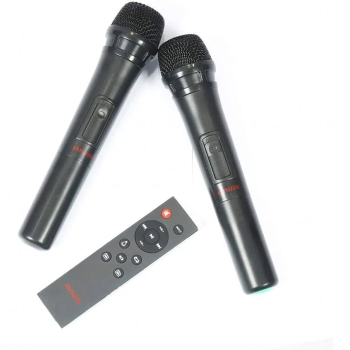 Aiwa Karaoke portátil KBTUS-900 Negro 100W RMS Bluetooth USB M-SD AUX IN 2 Micrófonos LED Aiwa Karaoke portátil KBTUS-900 Negro 100W RMS Bluetooth USB M-SD AUX IN 2 Micrófonos LED