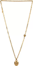 Police PE AGN2212111 Vertex GP IP Brushed Skull Necklace Dorado